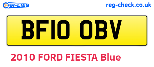 BF10OBV are the vehicle registration plates.