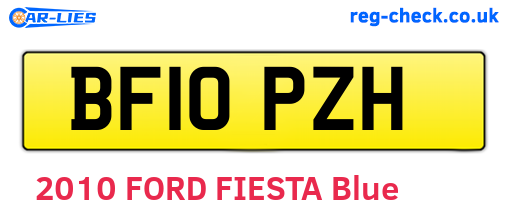 BF10PZH are the vehicle registration plates.