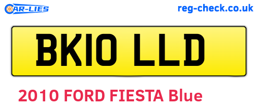 BK10LLD are the vehicle registration plates.