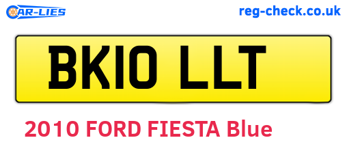 BK10LLT are the vehicle registration plates.