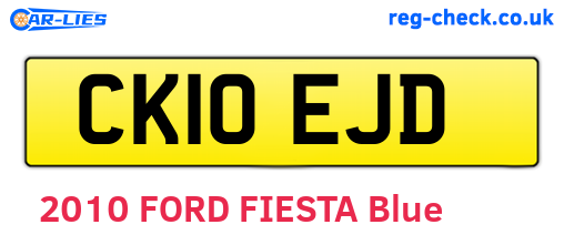 CK10EJD are the vehicle registration plates.
