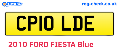 CP10LDE are the vehicle registration plates.