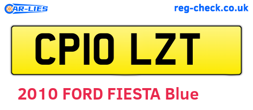 CP10LZT are the vehicle registration plates.