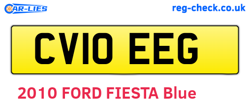 CV10EEG are the vehicle registration plates.