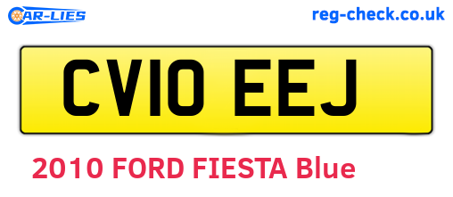 CV10EEJ are the vehicle registration plates.
