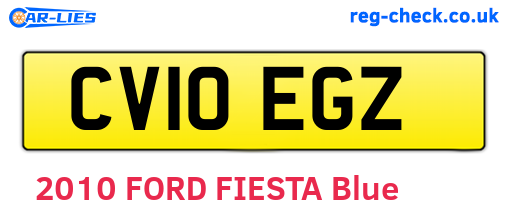 CV10EGZ are the vehicle registration plates.