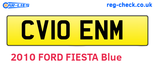 CV10ENM are the vehicle registration plates.