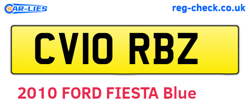 CV10RBZ are the vehicle registration plates.