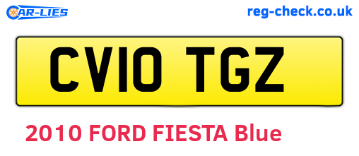 CV10TGZ are the vehicle registration plates.