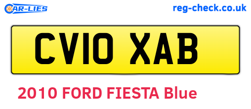 CV10XAB are the vehicle registration plates.