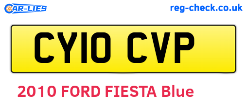 CY10CVP are the vehicle registration plates.