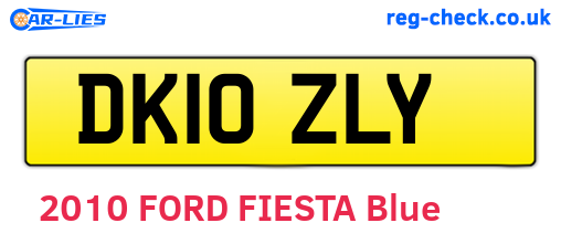 DK10ZLY are the vehicle registration plates.