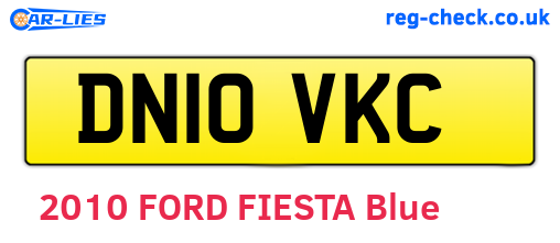 DN10VKC are the vehicle registration plates.