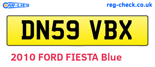 DN59VBX are the vehicle registration plates.