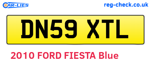 DN59XTL are the vehicle registration plates.
