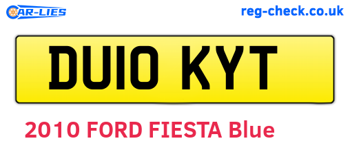 DU10KYT are the vehicle registration plates.