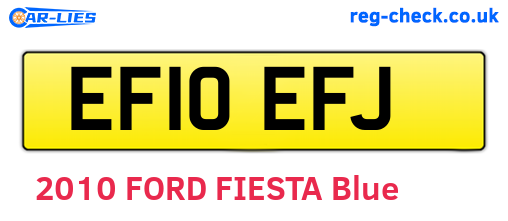 EF10EFJ are the vehicle registration plates.