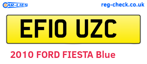 EF10UZC are the vehicle registration plates.