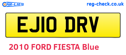 EJ10DRV are the vehicle registration plates.