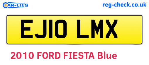 EJ10LMX are the vehicle registration plates.