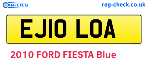 EJ10LOA are the vehicle registration plates.