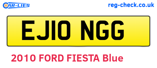 EJ10NGG are the vehicle registration plates.