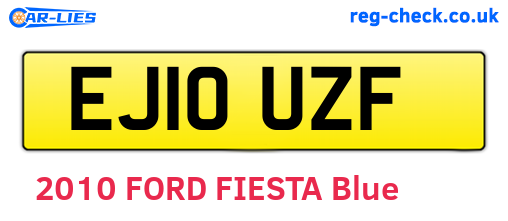 EJ10UZF are the vehicle registration plates.