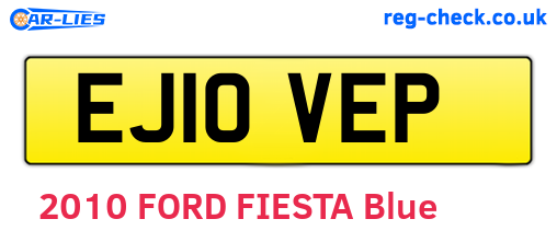 EJ10VEP are the vehicle registration plates.