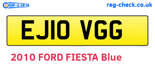 EJ10VGG are the vehicle registration plates.
