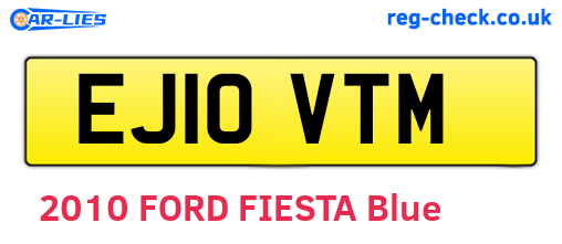 EJ10VTM are the vehicle registration plates.