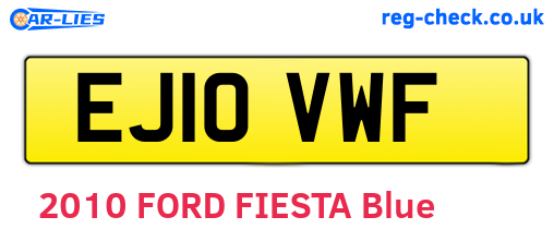 EJ10VWF are the vehicle registration plates.