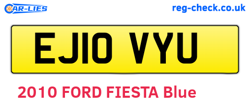 EJ10VYU are the vehicle registration plates.