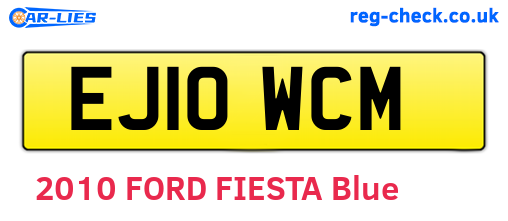 EJ10WCM are the vehicle registration plates.