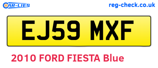 EJ59MXF are the vehicle registration plates.