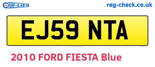 EJ59NTA are the vehicle registration plates.