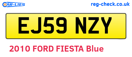EJ59NZY are the vehicle registration plates.