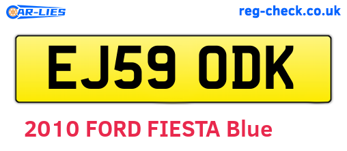 EJ59ODK are the vehicle registration plates.