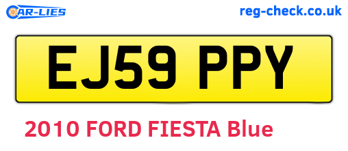 EJ59PPY are the vehicle registration plates.