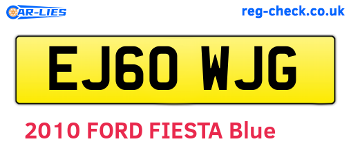 EJ60WJG are the vehicle registration plates.