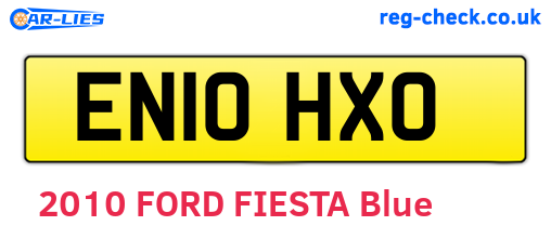 EN10HXO are the vehicle registration plates.