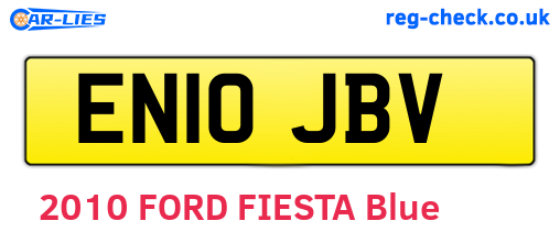EN10JBV are the vehicle registration plates.