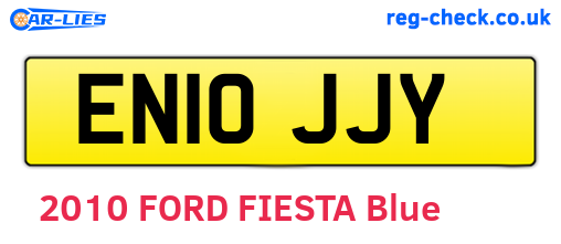 EN10JJY are the vehicle registration plates.