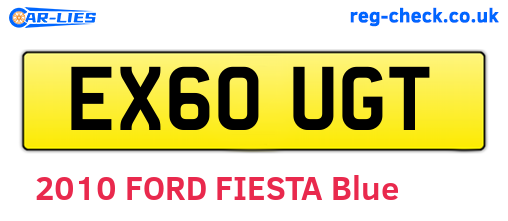 EX60UGT are the vehicle registration plates.