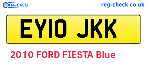 EY10JKK are the vehicle registration plates.