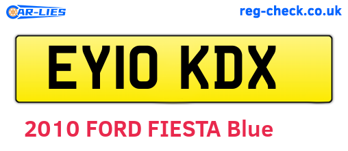 EY10KDX are the vehicle registration plates.