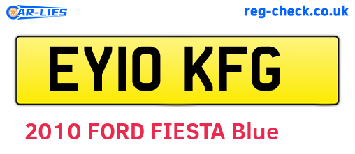 EY10KFG are the vehicle registration plates.