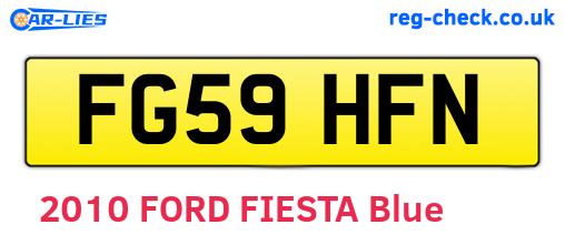 FG59HFN are the vehicle registration plates.
