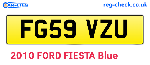 FG59VZU are the vehicle registration plates.
