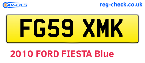 FG59XMK are the vehicle registration plates.