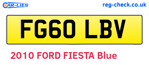 FG60LBV are the vehicle registration plates.